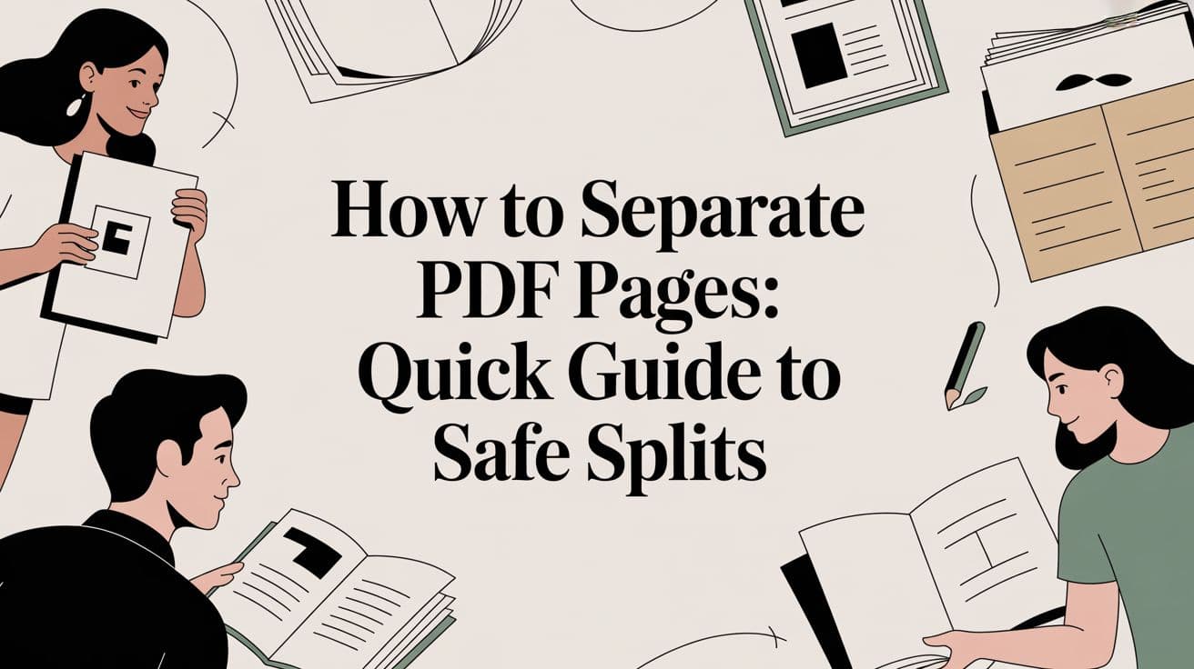 How to Separate PDF Pages: Quick Guide to Safe Splits