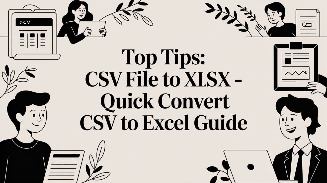 Top Tips: csv file to xlsx - Quick Convert CSV to Excel Guide