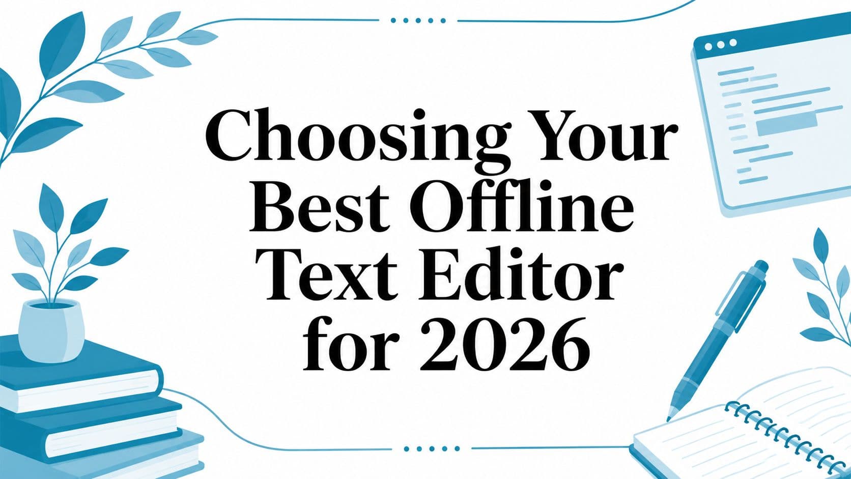 Choosing Your Best Offline Text Editor for 2026