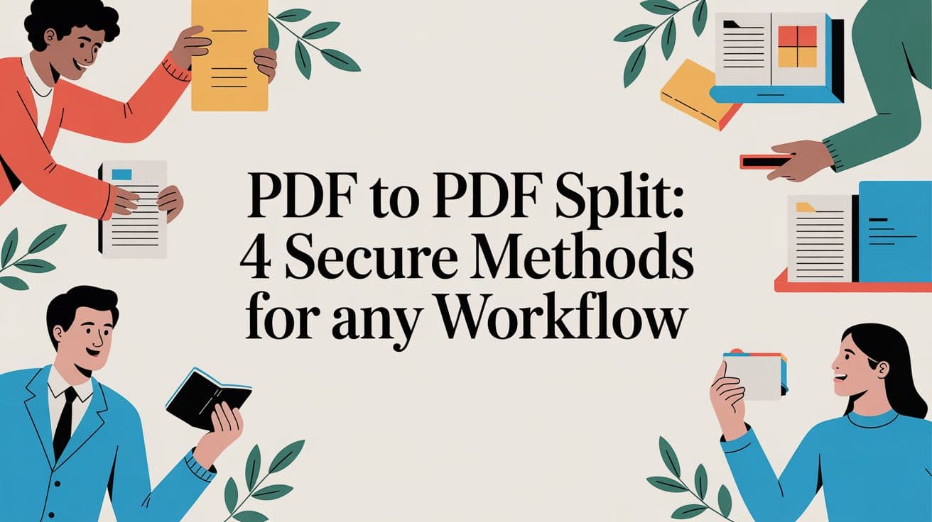 PDF to PDF Split: 4 Secure Methods for Any Workflow
