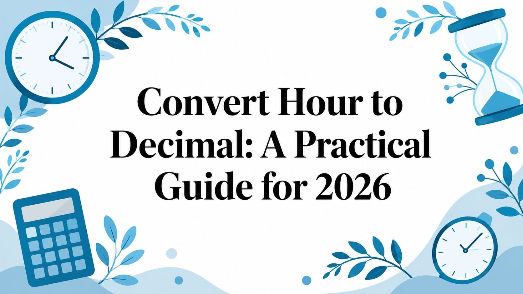 Convert Hour to Decimal: A Practical Guide for 2026