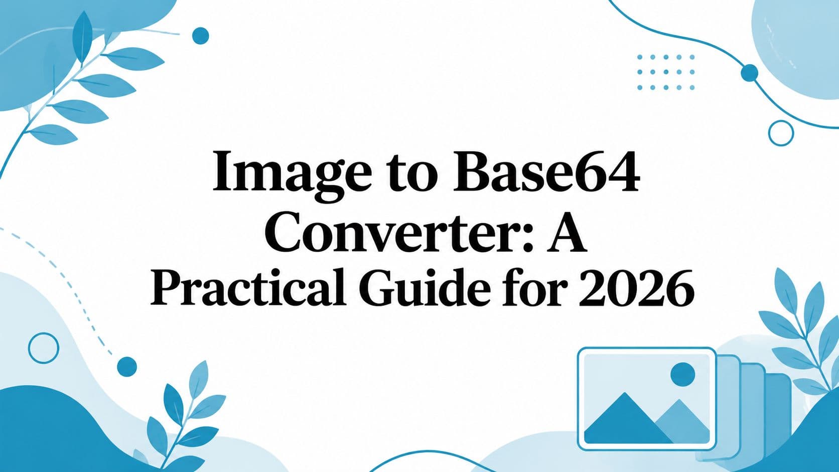 Image to Base64 Converter: A Practical Guide for 2026