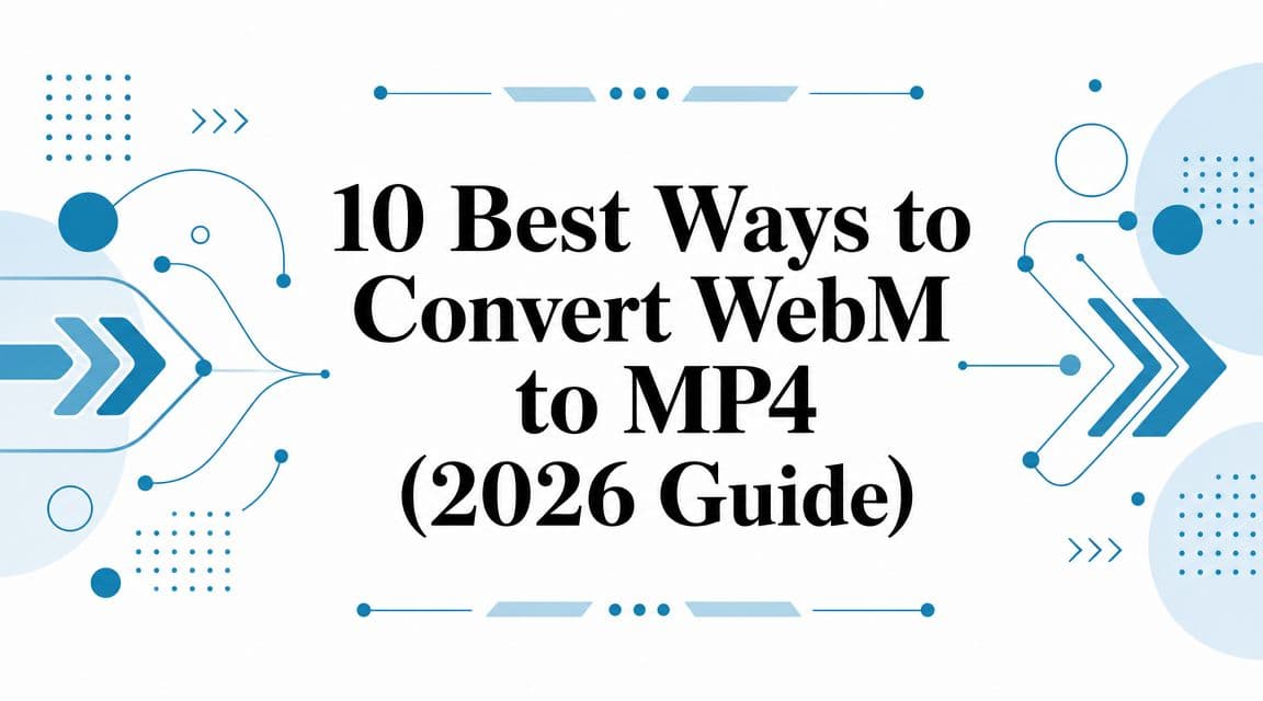10 Best Ways to Convert WebM to MP4 (2026 Guide)