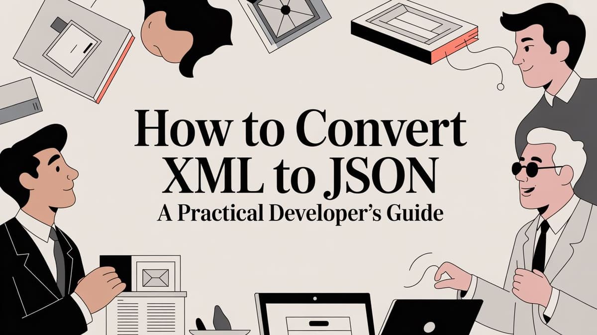 How to Convert XML to JSON A Practical Developer's Guide | Digital ToolPad
