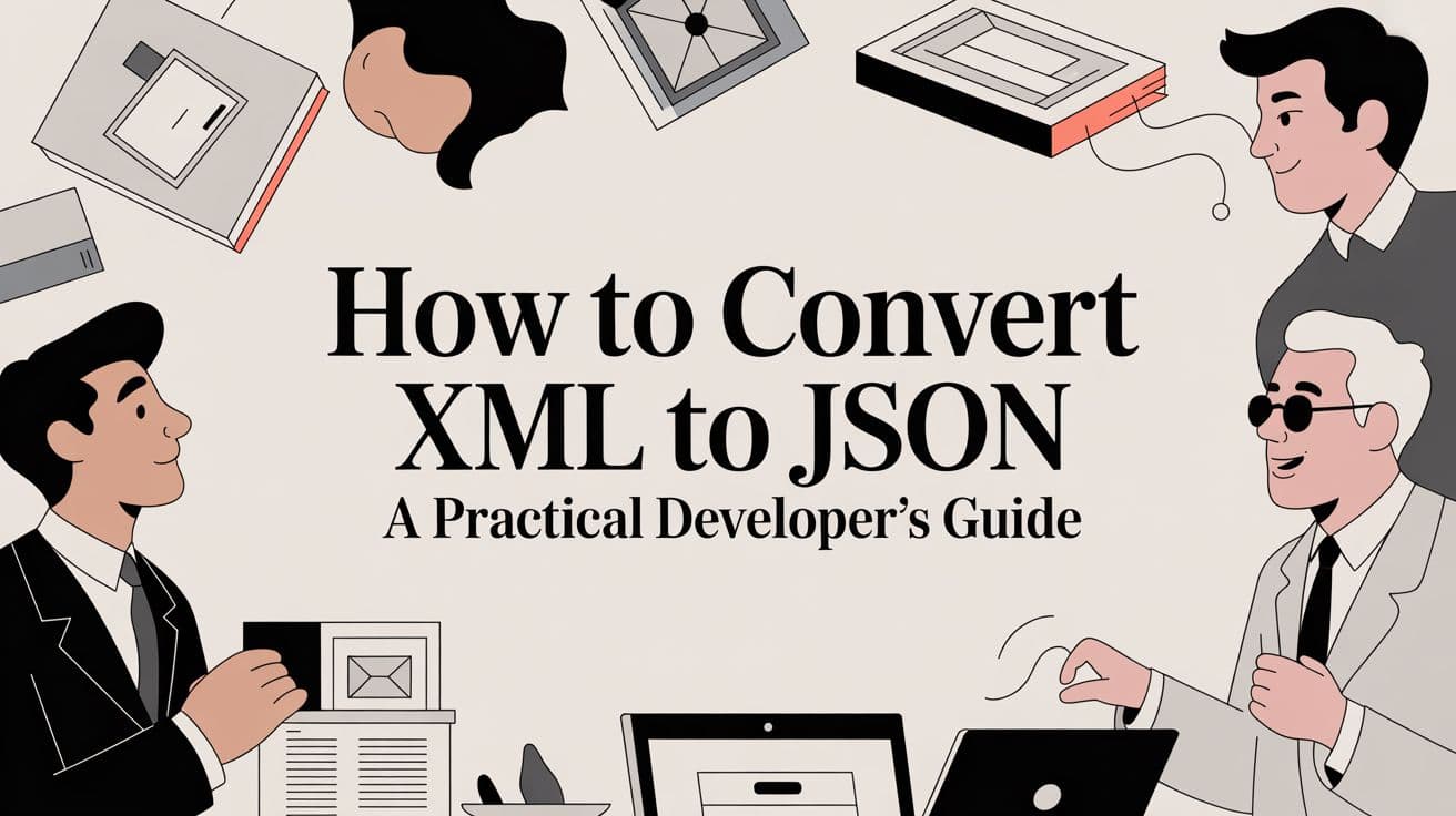 How to Convert XML to JSON A Practical Developer's Guide | Digital ToolPad