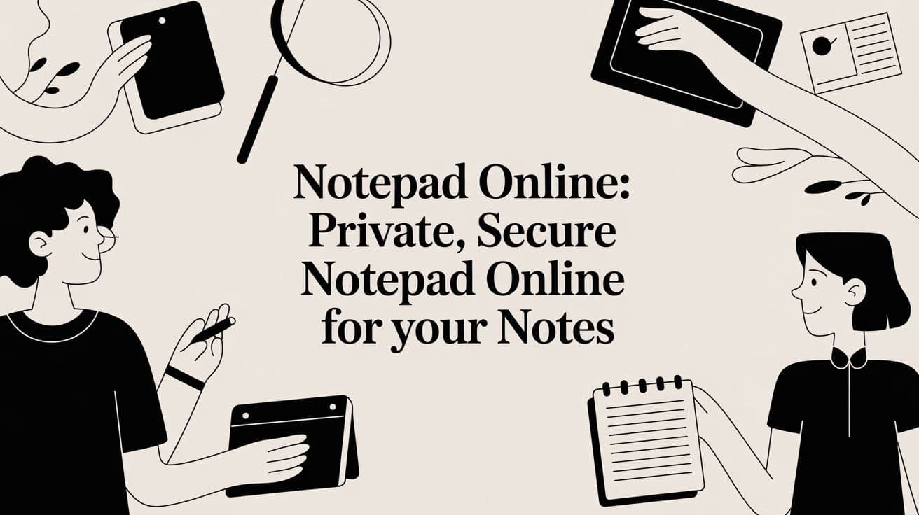 Notedpad Notes Notepad Online: Private, Secure notepad online for Your Notes