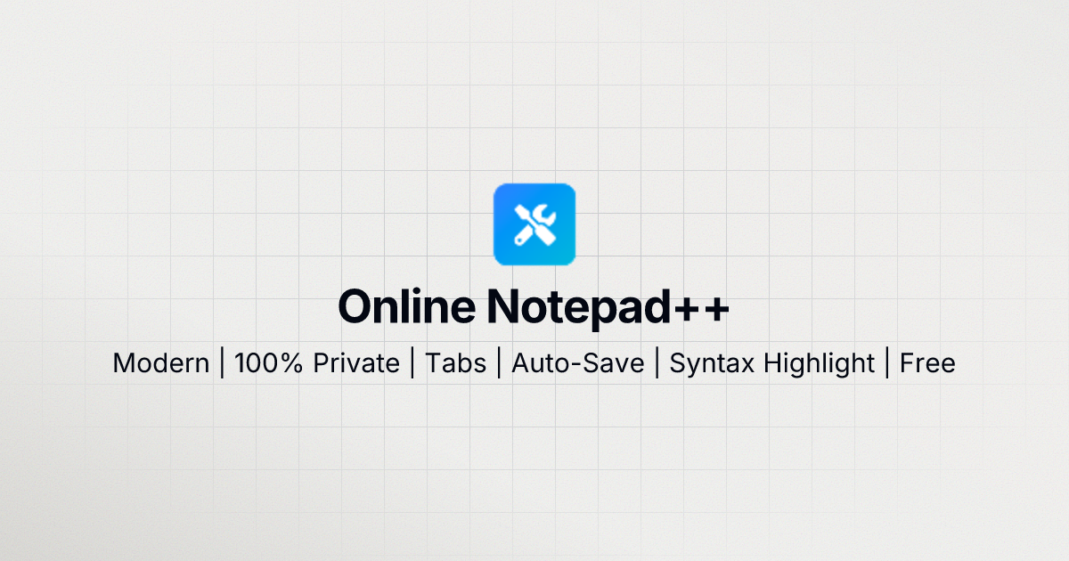 Online Notepad - Private, Tabs, Auto-Save & Syntax Highlight
